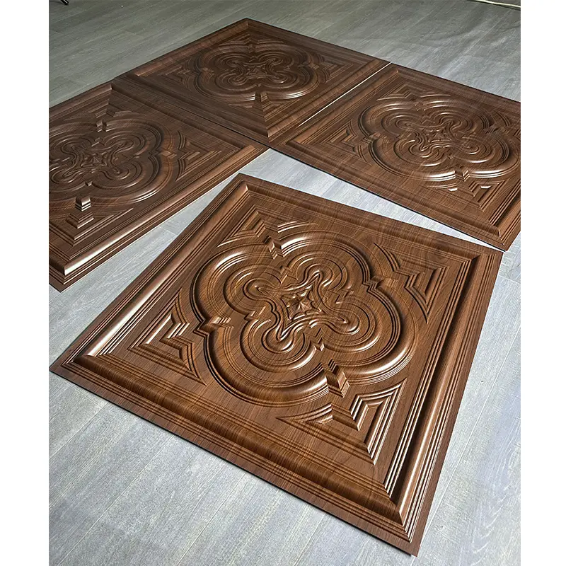 Zejing Interior Cladding Pvc Wall Panel 3d Ceiling Lightweight Waterproof Wooden Grain Board Home Decor D232黑木纹5.jpg