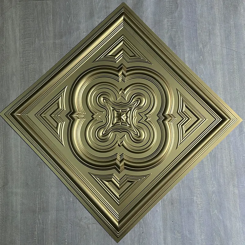 Zejing PVC Interior Ceiling Panel Decor Modern Design Fireproof Sound-Absorbing Easy Bedroom Hotel Professional Supplier D232香槟金1.jpg