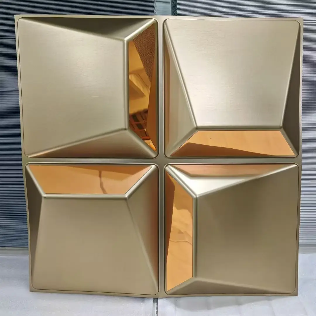 New Crafts Coated Mirrored Gold PVC 3d Wall Panel Waterproof Wood grain Office Walls Ceiling Decoration for Hotel 3D Model Projects D174香槟金色镜面金 (2).jpg