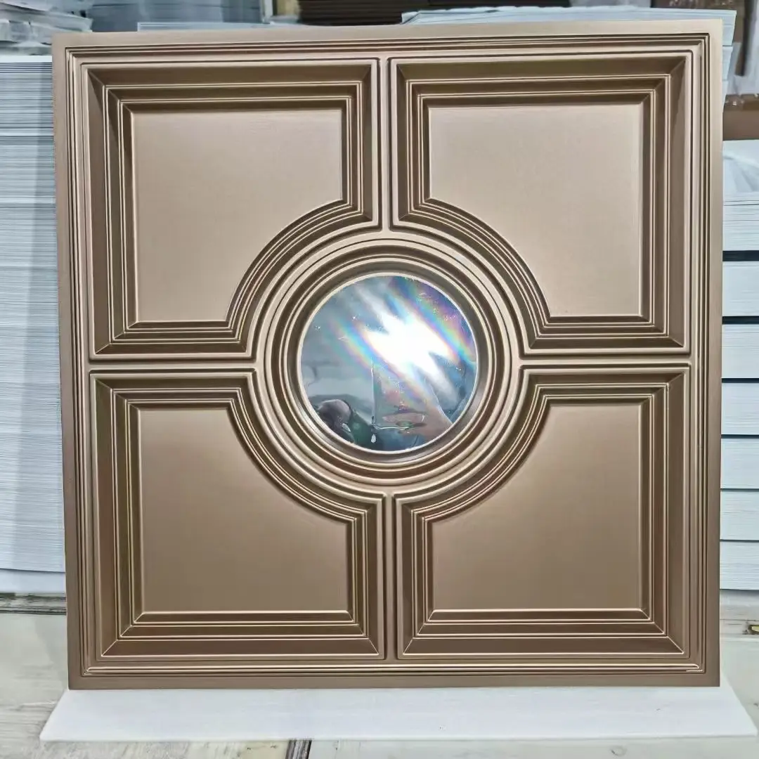Zejing New Colors 3D Red Copper Rust 50*50 cm PVC Wall 3d Panels Geometric Pattern Waterproof Moisture-Proof for Bedroom Living Room Modern TD079-香槟金镜面银1.jpg