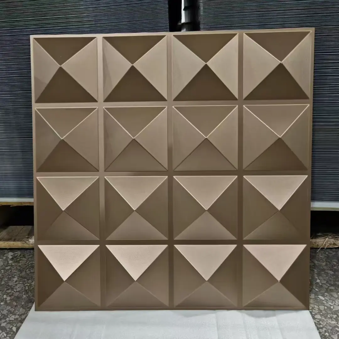 Zejing Customizable Multiple Sizes PVC 3D Wall Panels Modern Design for Indoor and Outdoor for Home Gym or Warehouse Luxury Hotel 3D Wall D196香槟金.jpg