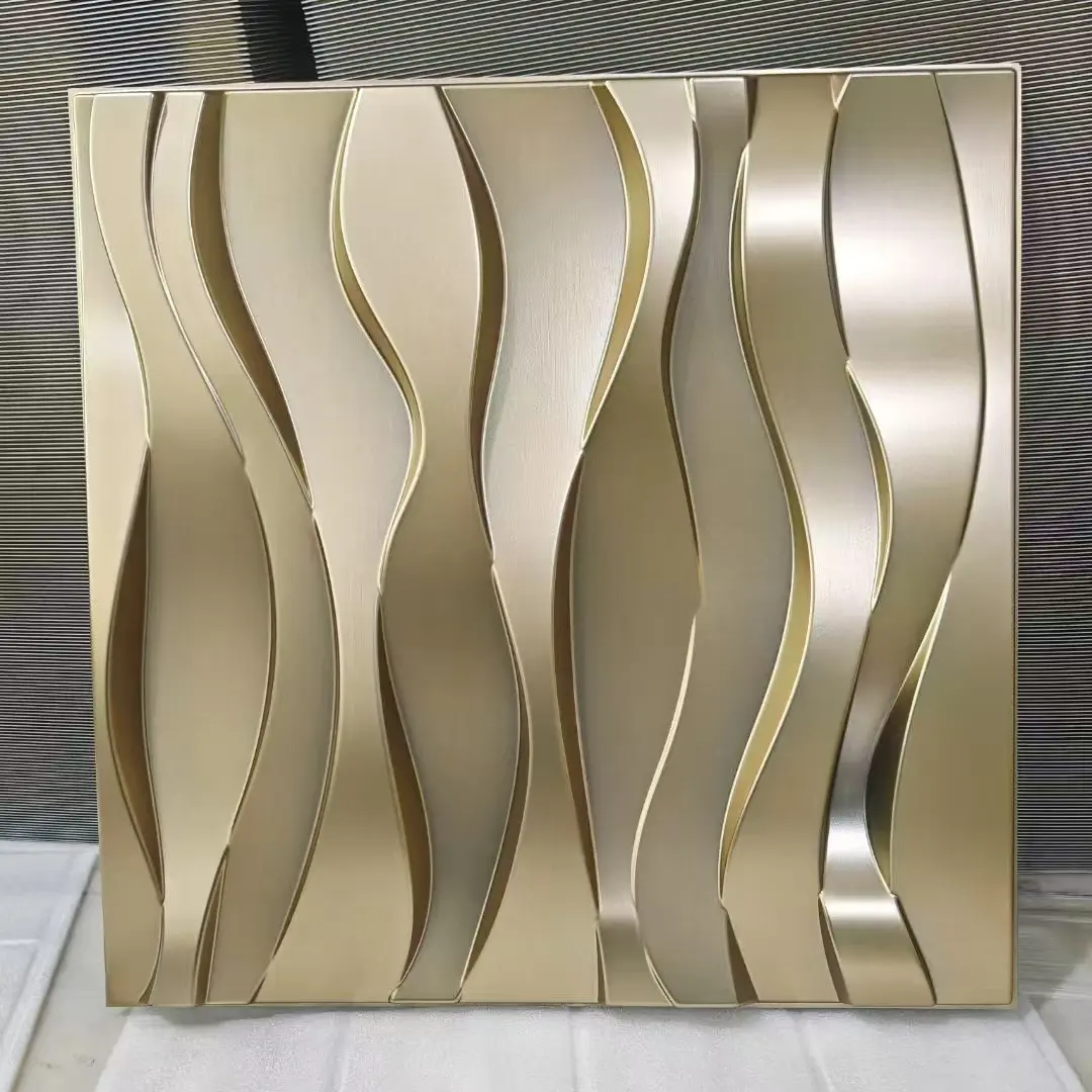 Living Room Decoration 50x50 cm Pvc 3d Wall Panel Custom Interior Waterproof 3D Pvc Wall Panel High Quality D124香槟金色.jpg