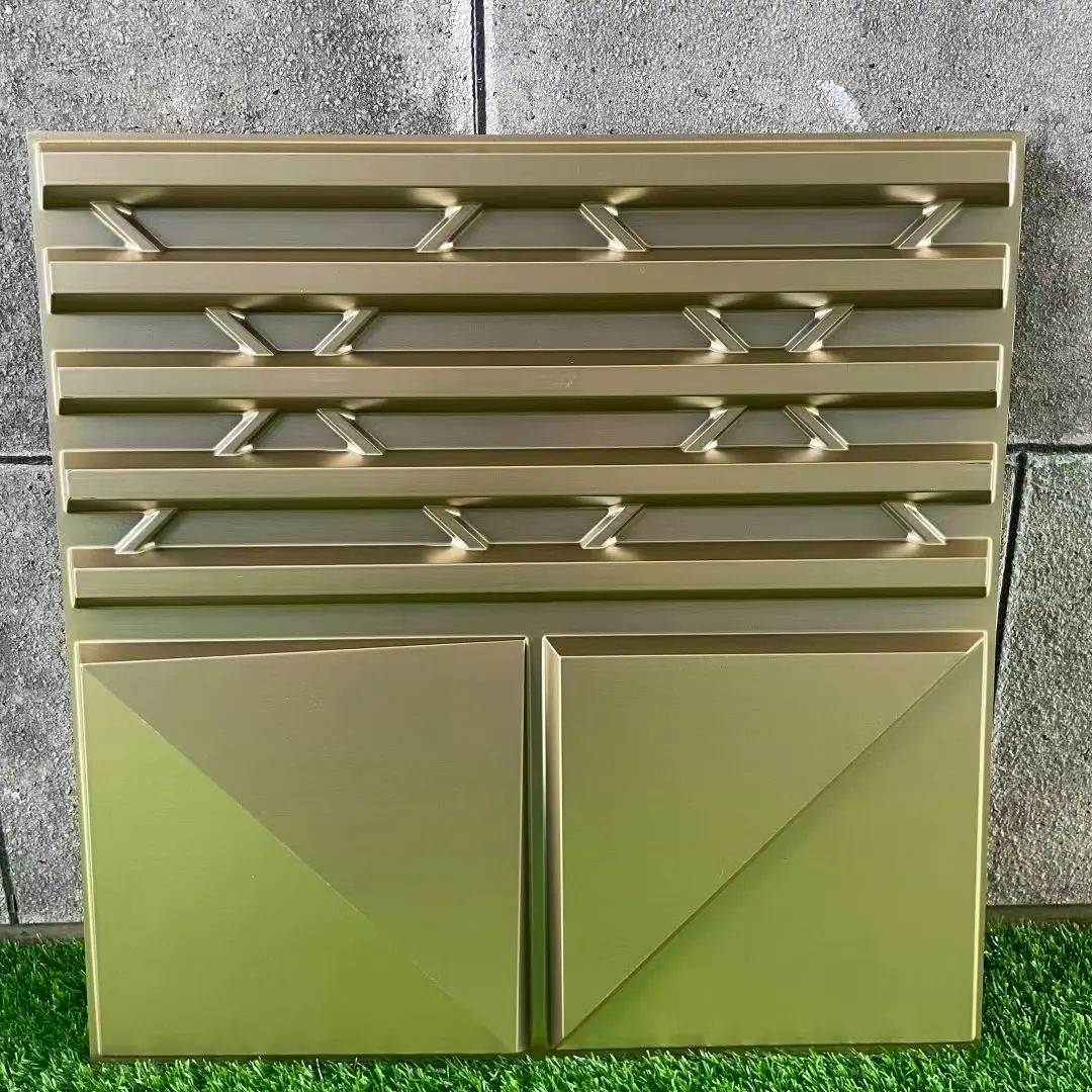 Zejing Customizable Multiple Sizes PVC 3D Wall Panels Modern Design for Indoor and Outdoor for Home Gym or Warehouse Luxury Hotel 3D Wall D190香槟金.jpg