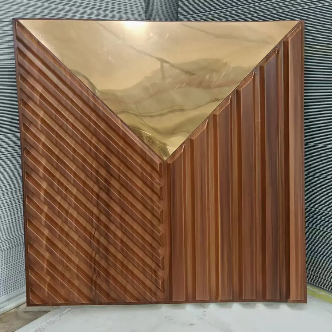 New Crafts Coated Mirrored Gold PVC 3d Wall Panel Waterproof Wood grain Office Walls Ceiling Decoration for Hotel 3D Model Projects D180镜面金.jpg