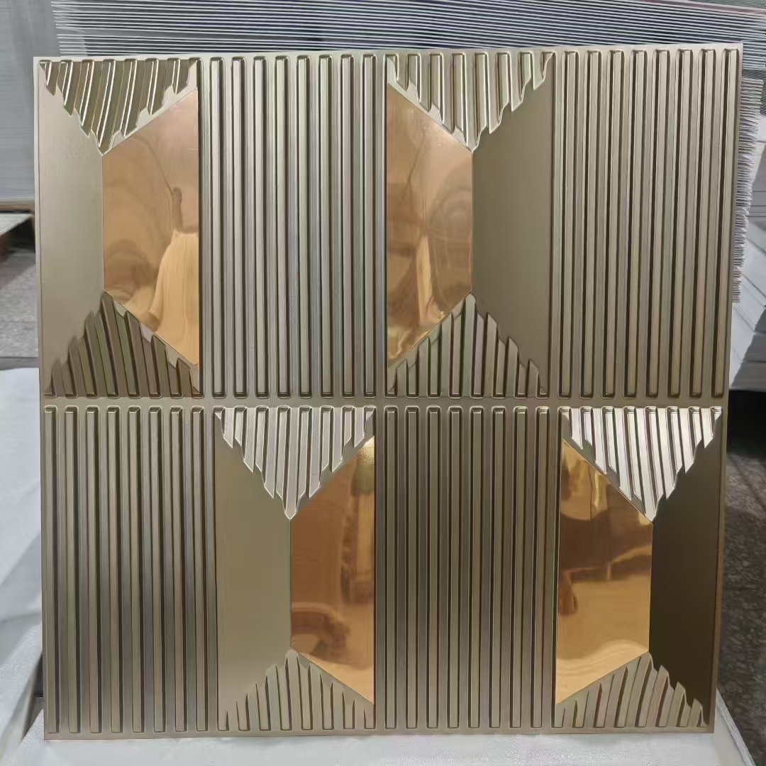 50*50 cm Size Waterproof 3d Pvc Wall Panels with Mirror Acrylic Wholesale D171白色镜面金.jpg