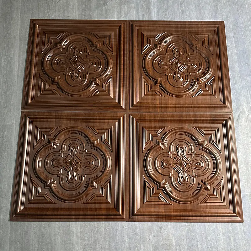 Zejing Interior Cladding Pvc Wall Panel 3d Ceiling Lightweight Waterproof Wooden Grain Board Home Decor D232黑木纹3.jpg