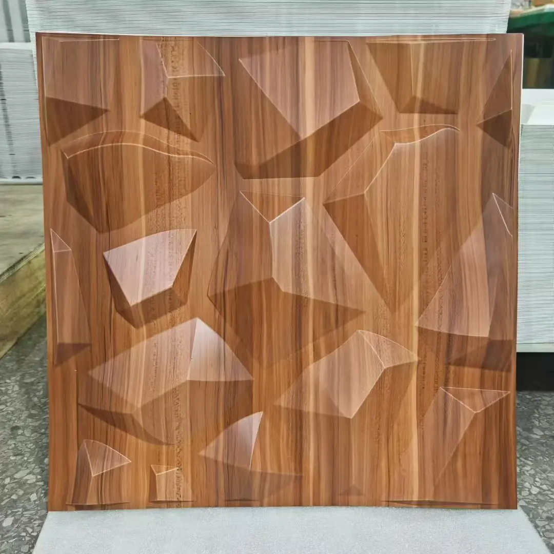 Zejing 19.7 x 19.7 in Durable Waterproof 3D Embossed PVC Ceiling Tiles Easy-to-Install Wall Panels for Mall Bathroom Hotel D215木纹色.jpg