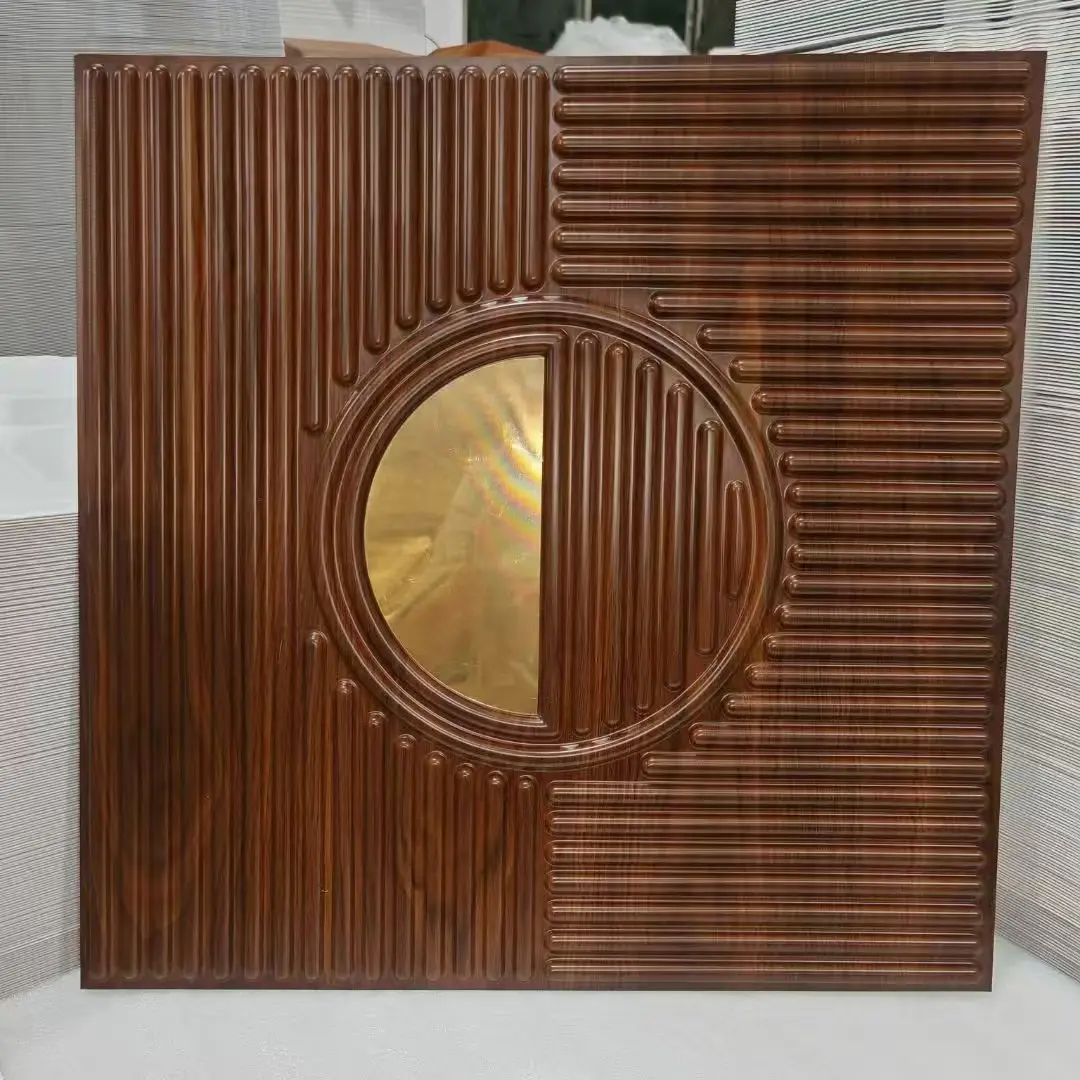 New Crafts Coated Mirrored Gold PVC 3d Wall Panel Waterproof Wood grain Office Walls Ceiling Decoration for Hotel 3D Model Projects D207木纹镜面金.jpg