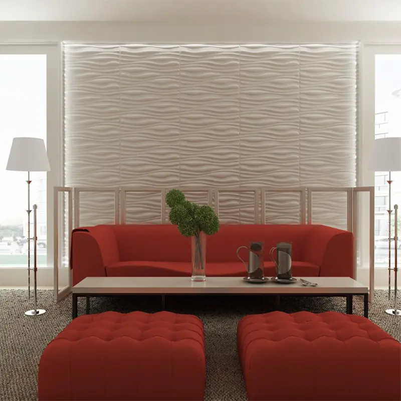 Various Color Wave Design PVC House Decoration 3d Wall Paneling5