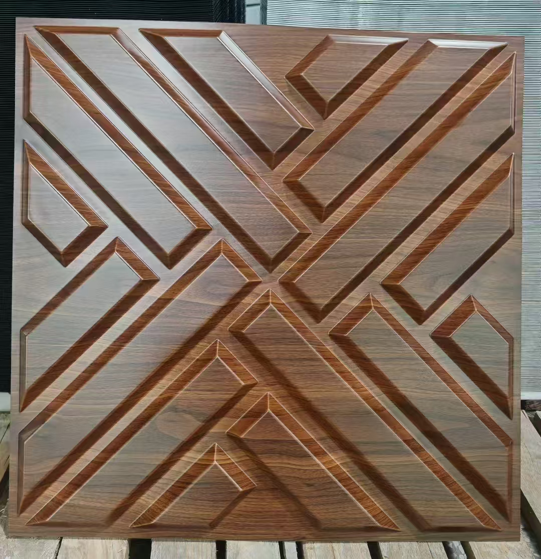 50*50 cm Size 3D PVC Wall Panel With Wood Grain Waterproof 3D Wall Sticker for Interior Decoration for Dining Bedroom Mall Use D188黑木纹色.jpg