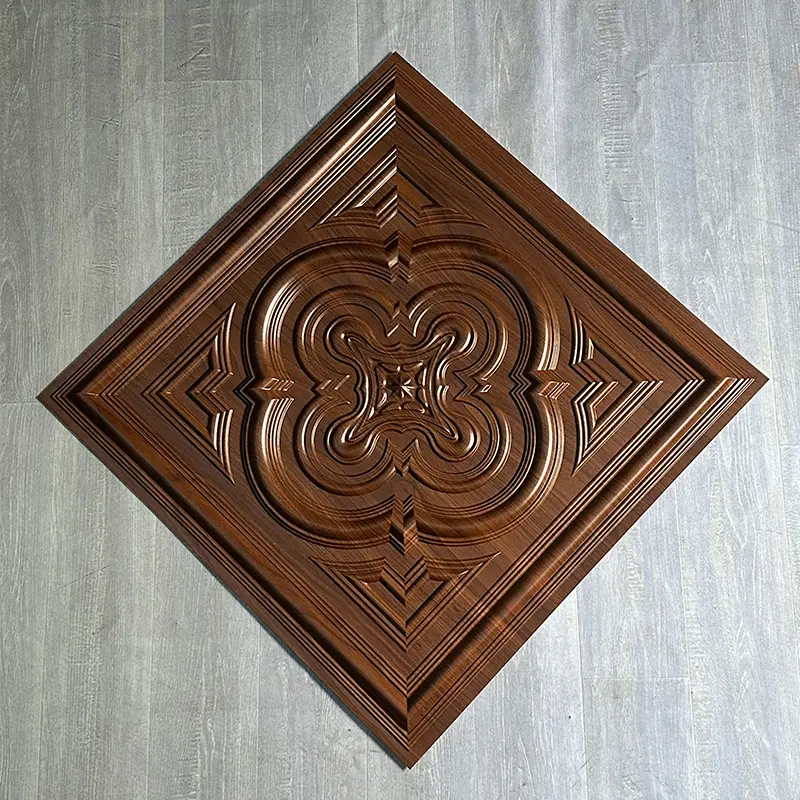 Zejing Interior Cladding Pvc Wall Panel 3d Ceiling Lightweight Waterproof Wooden Grain Board Home Decor D232黑木纹2.jpg