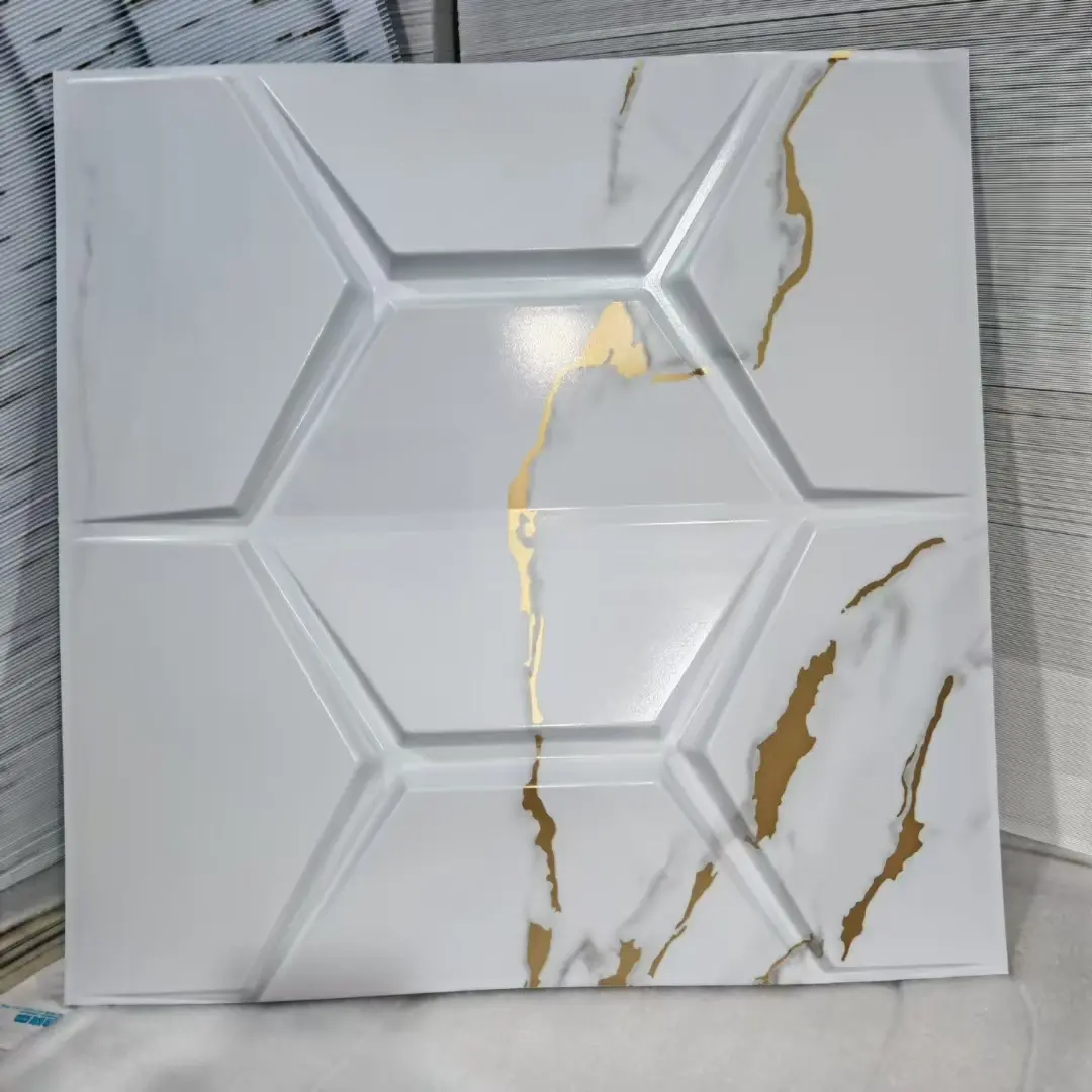 Zejing New Design Mirror Gold Pvc 3d Wall Panel Customizable Walls Ceiling Decoration Waterproof and Moisture-proof for the Background Wall of the Hotel Living Room D154大理石纹.jpg