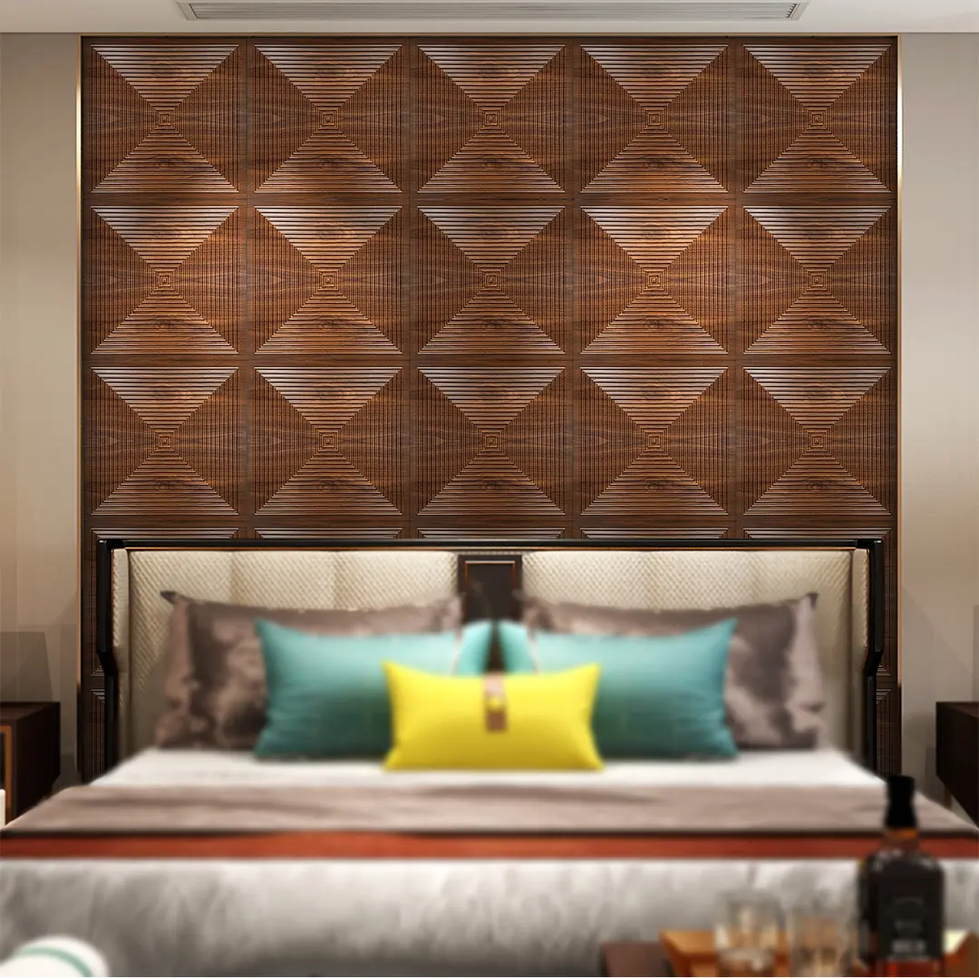 Zejing High Glossy 3d Wall Panel Pvc Wood Grain 50*50 cm Waterproof Villa 3D PVC Wall Panels for Modern House Decoration with Fire Resistant Design D182 (4).jpg
