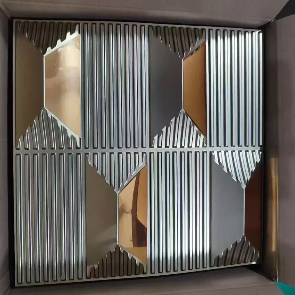 50*50 cm Size Waterproof 3d Pvc Wall Panels with Mirror Acrylic Wholesale D171拉丝银镜面金.jpg