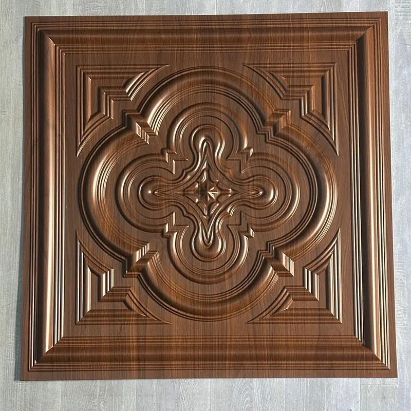 Zejing Interior Cladding Pvc Wall Panel 3d Ceiling Lightweight Waterproof Wooden Grain Board Home Decor D232黑木纹1.jpg