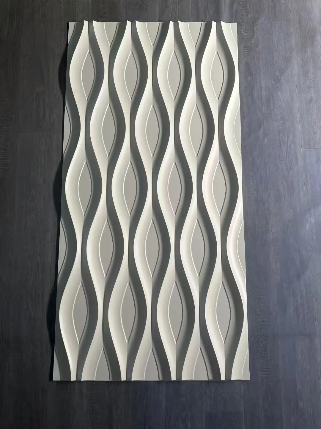 Zejing Eco-friendly 100% PVC Recyclable 3D Wall Panels High Quality White Wave Wall Cladding Easy to Clean for Home Interior Decoration D226大版白色1.jpg