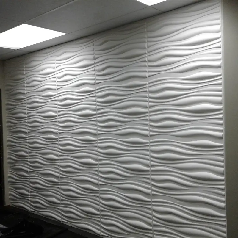 Various Color Wave Design PVC House Decoration 3d Wall Paneling2