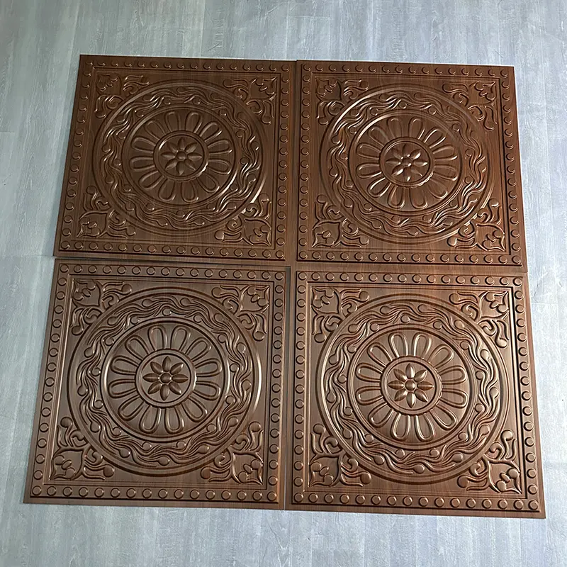 Champagne Gold Color Decor Waterproof 3D Price Pvc Ceiling Panel Wall Best Cheap New Interior D230黑木纹色3.jpg