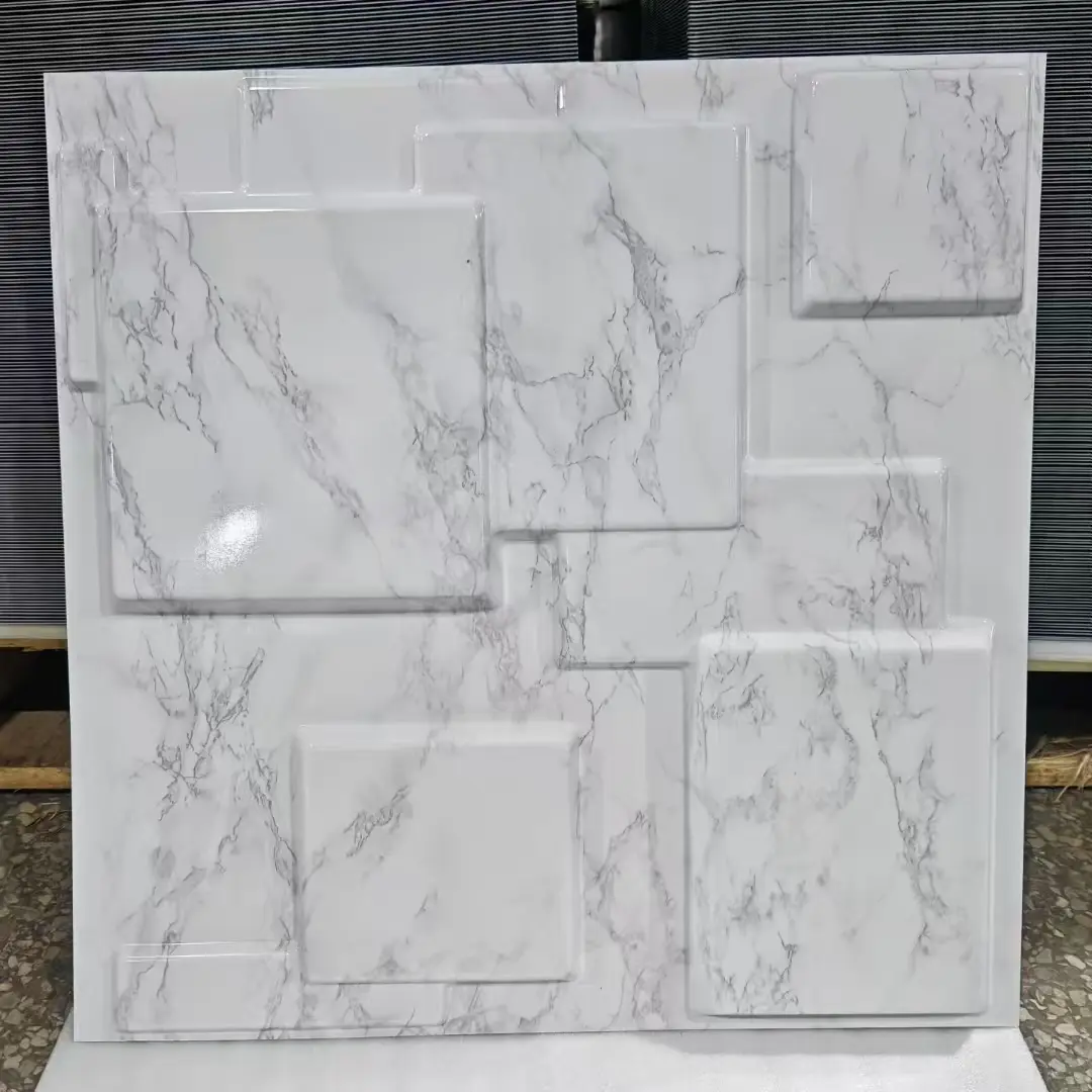 Zejing Customizable Multiple Sizes PVC 3D Wall Panels Modern Design for Indoor and Outdoor for Home Gym or Warehouse Luxury Hotel 3D Wall D095大理石纹.jpg