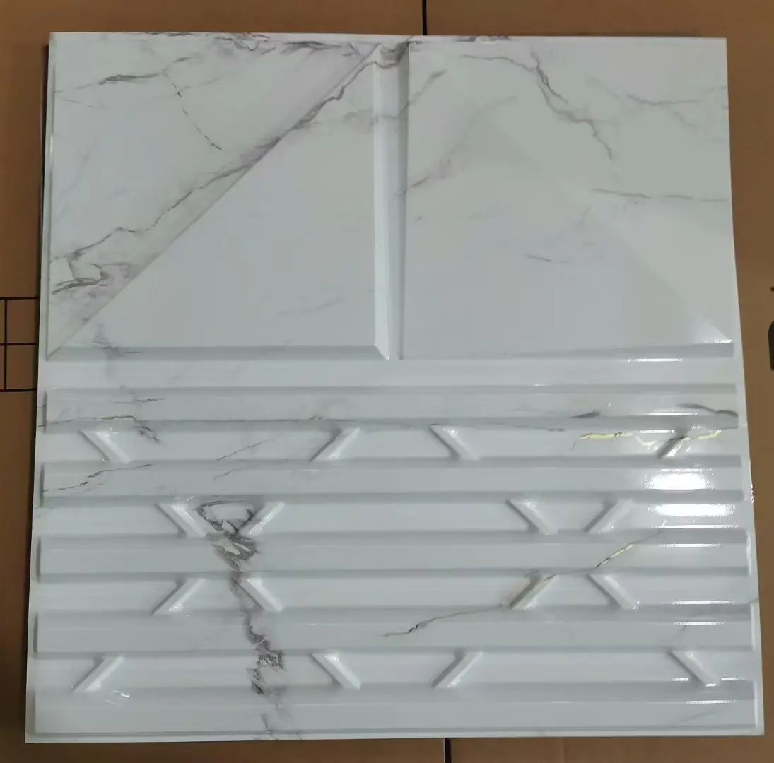 Zejing 3D Textures Exterior and Interior Cladding Decor Pvc 3d Wall Panel Waterproof and Fireproof High Quality for Home Hotel Wall Easy Installation D190大理石纹.jpg